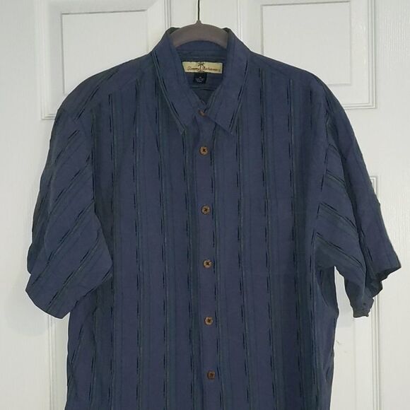 Tommy Bahama blue silk dress shirt Sz M - Picture 3 of 6